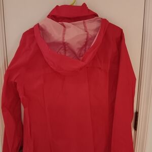 Columbia Red Lightweight Hooded Utility Jacket